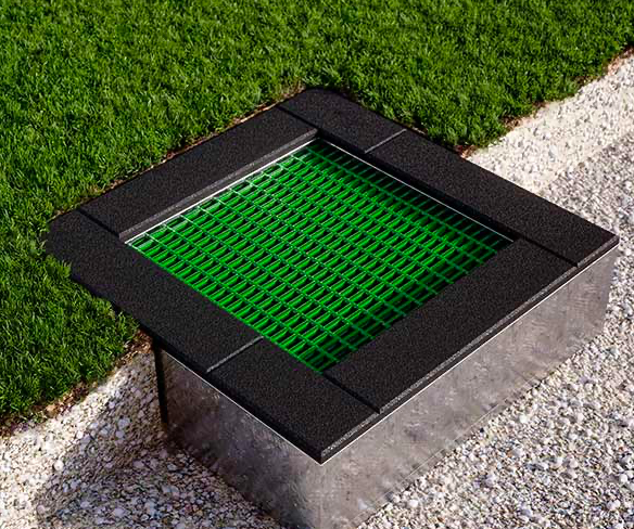 Inground trampolines Trampoline 250x250 square ALUPLAY